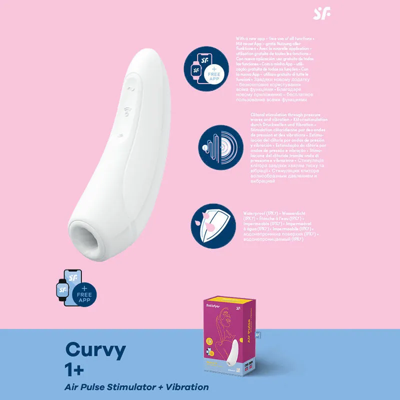 Satisfyer Curvy 1  Air Pulse Clitoral Stimulator APP Control Vibrator Sex Toy