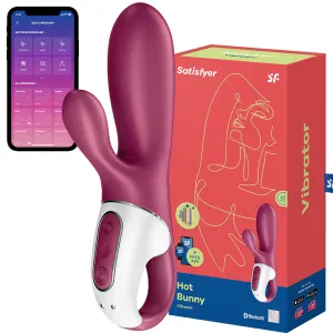 Satisfyer Hot Bunny Warming G-Spot Rabbit Vibrator APP Control USB Dildo Sex Toy