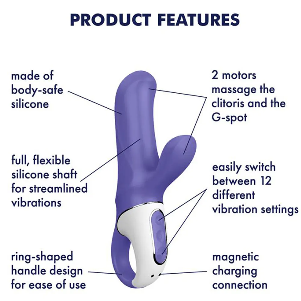 Satisfyer Magic Bunny G Spot Rabbit Vibrator Clitoral Stimulator Rechargeable