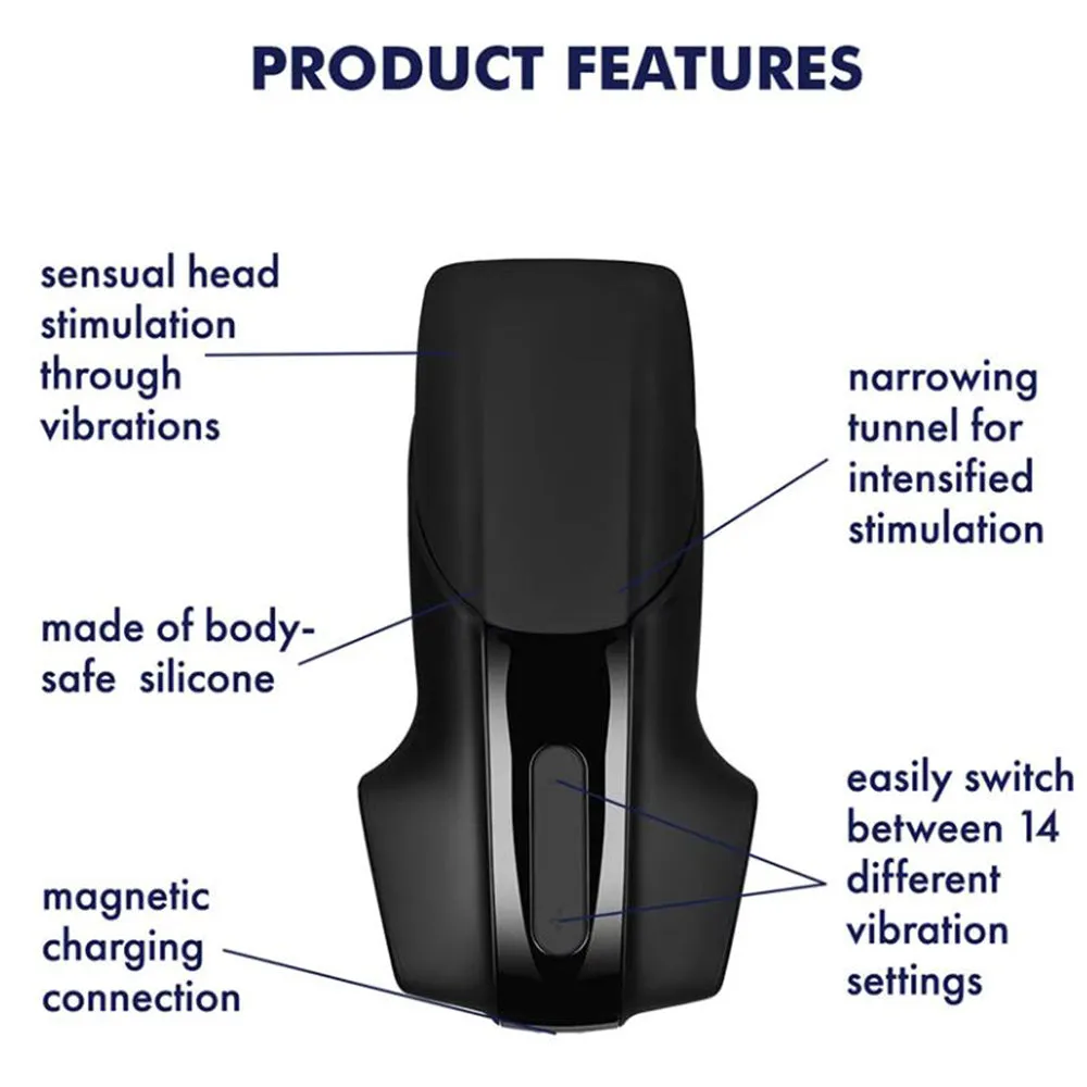 Satisfyer Men Vibration Male Masturbator Rechargeable Pocket Pussy Vibrator
