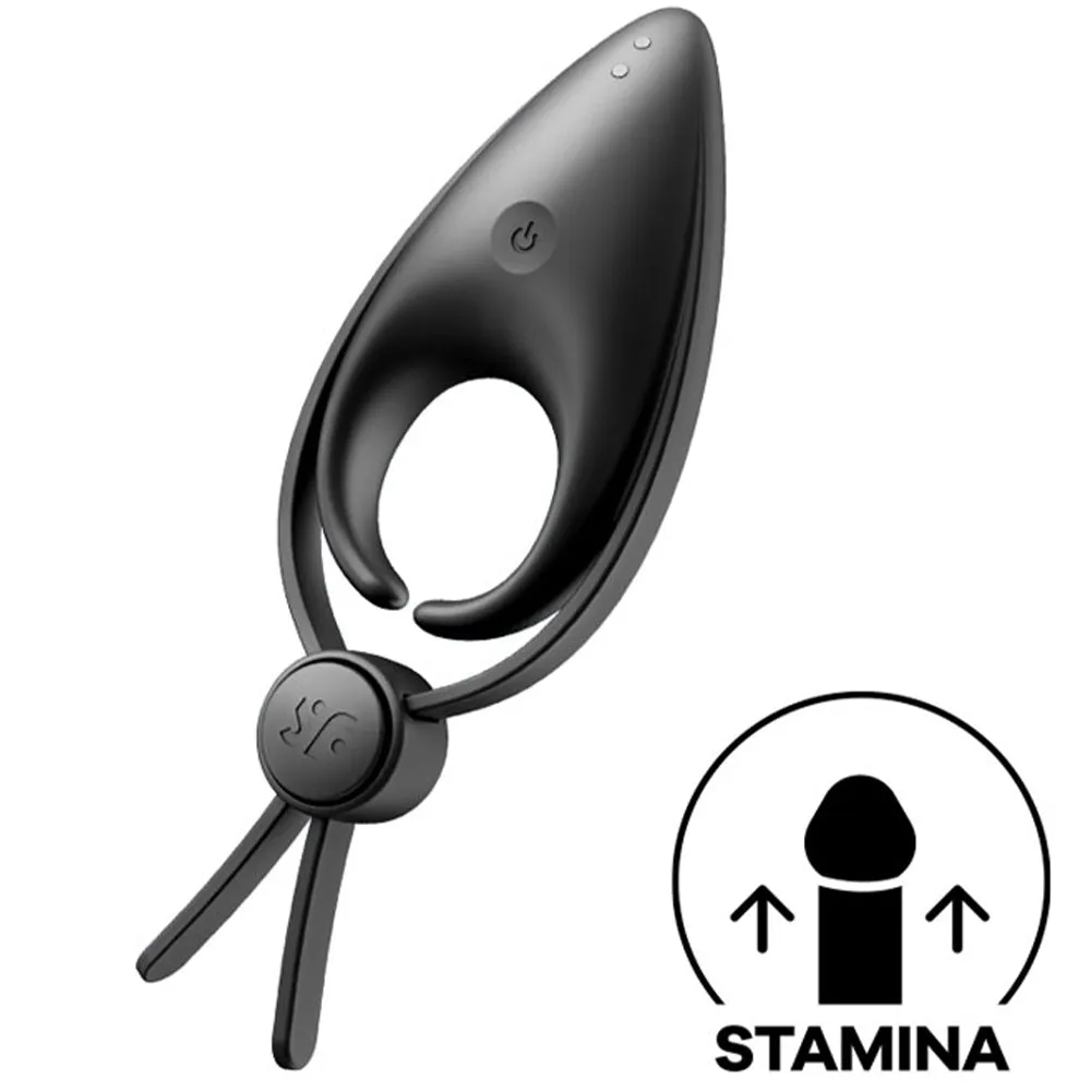 Satisfyer Sniper ADJUSTABLE Vibrating Cock Ring USB Couples Stamina Aid Black