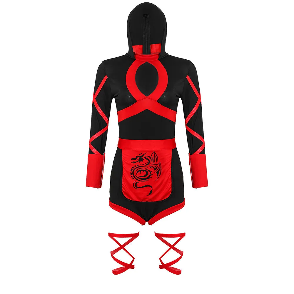 Sexy Ninja Costume Japanese Ninja Cosplay Lingerie Adult Ninja Warrior Romper Outfits