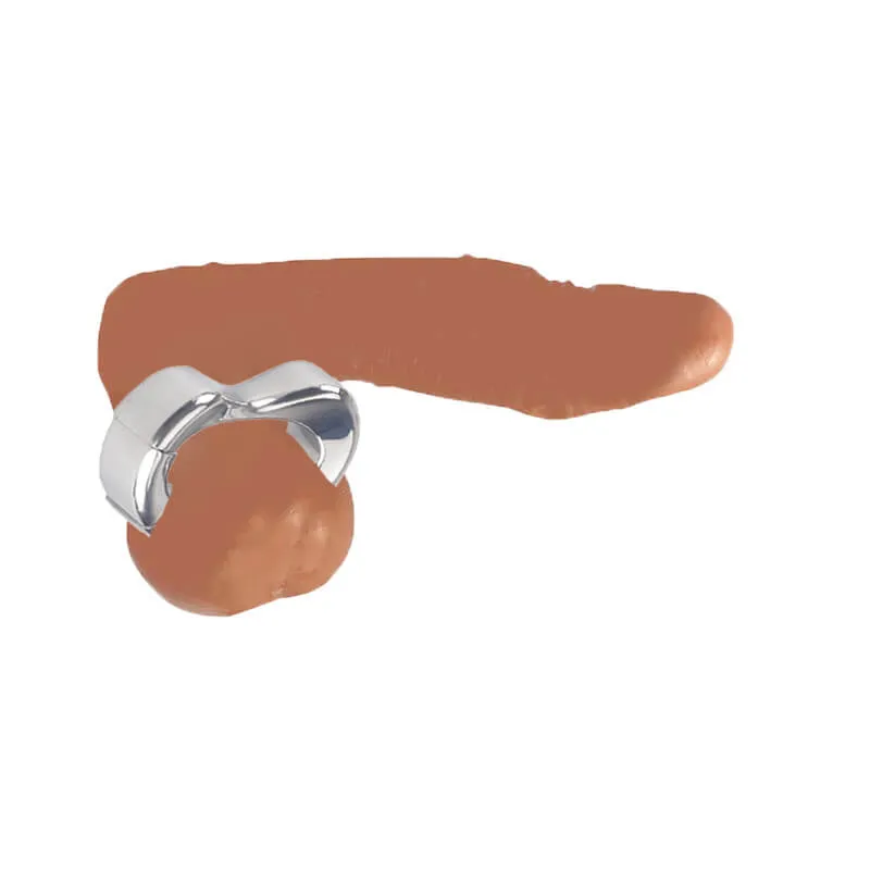 Stainless Steel Lock Cock Ring Weight male metal Ball Stretcher