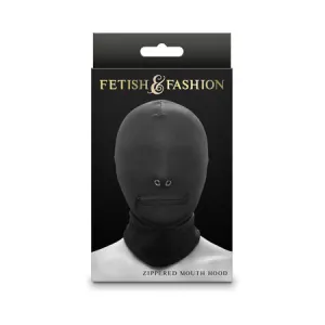 Taboo Zippered Mouth Hood Black