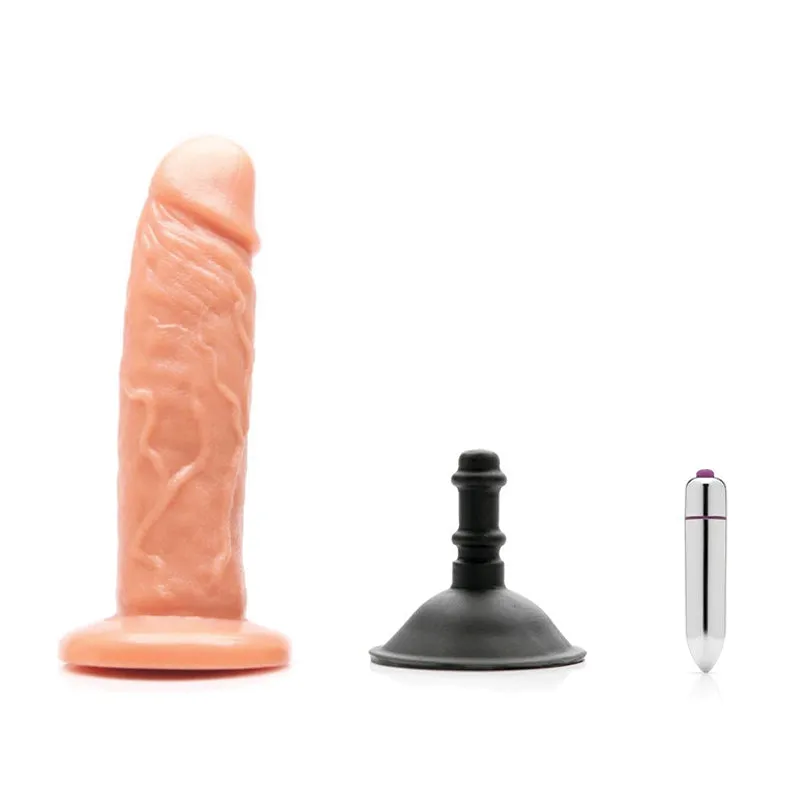 Tantus Sam O2 Vibrating Dual Density Dildo Kit Caramel (Bag)