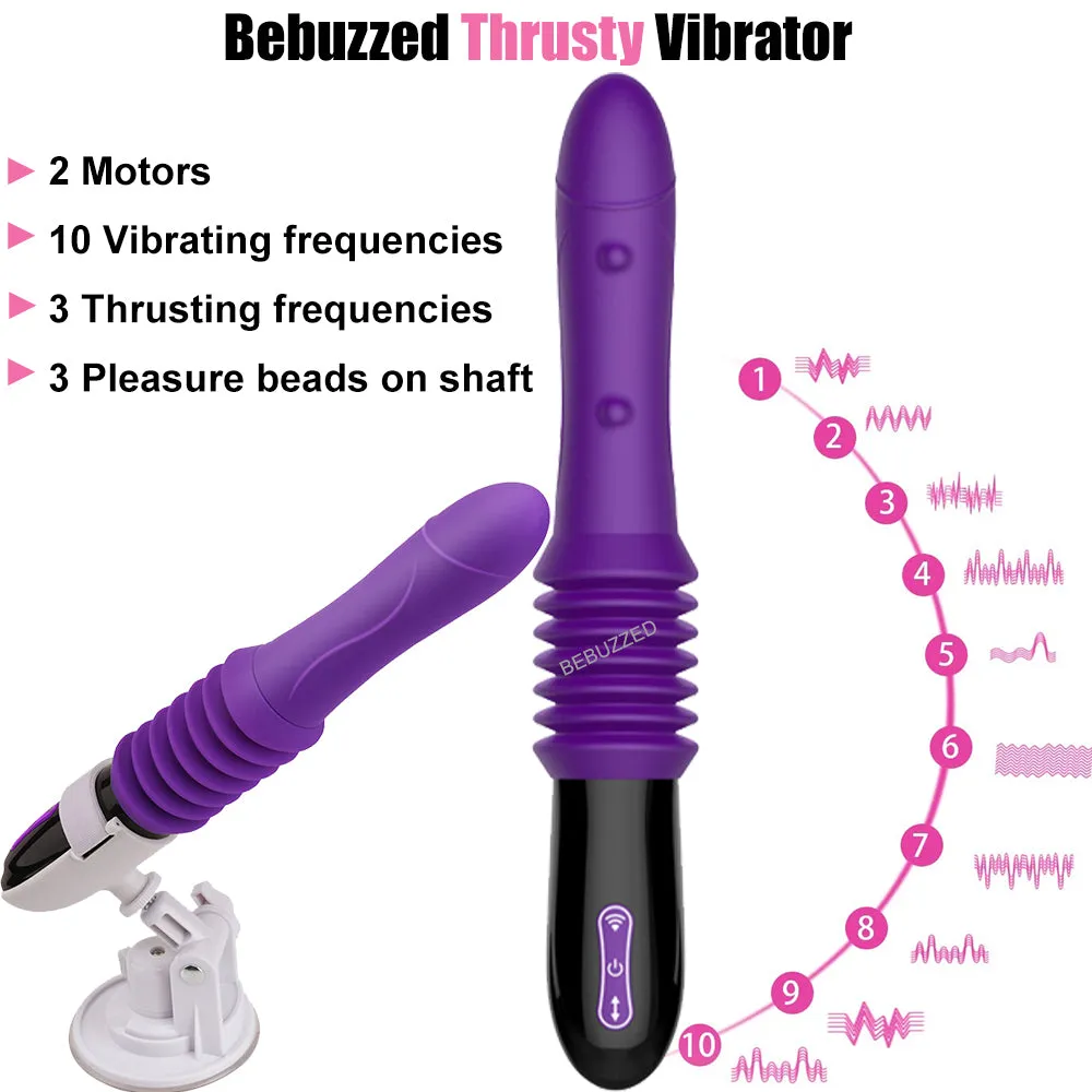 Thrusting Sex Machine Telescopic Automatic Dildo Vibrator Suction Cup Sex Toy
