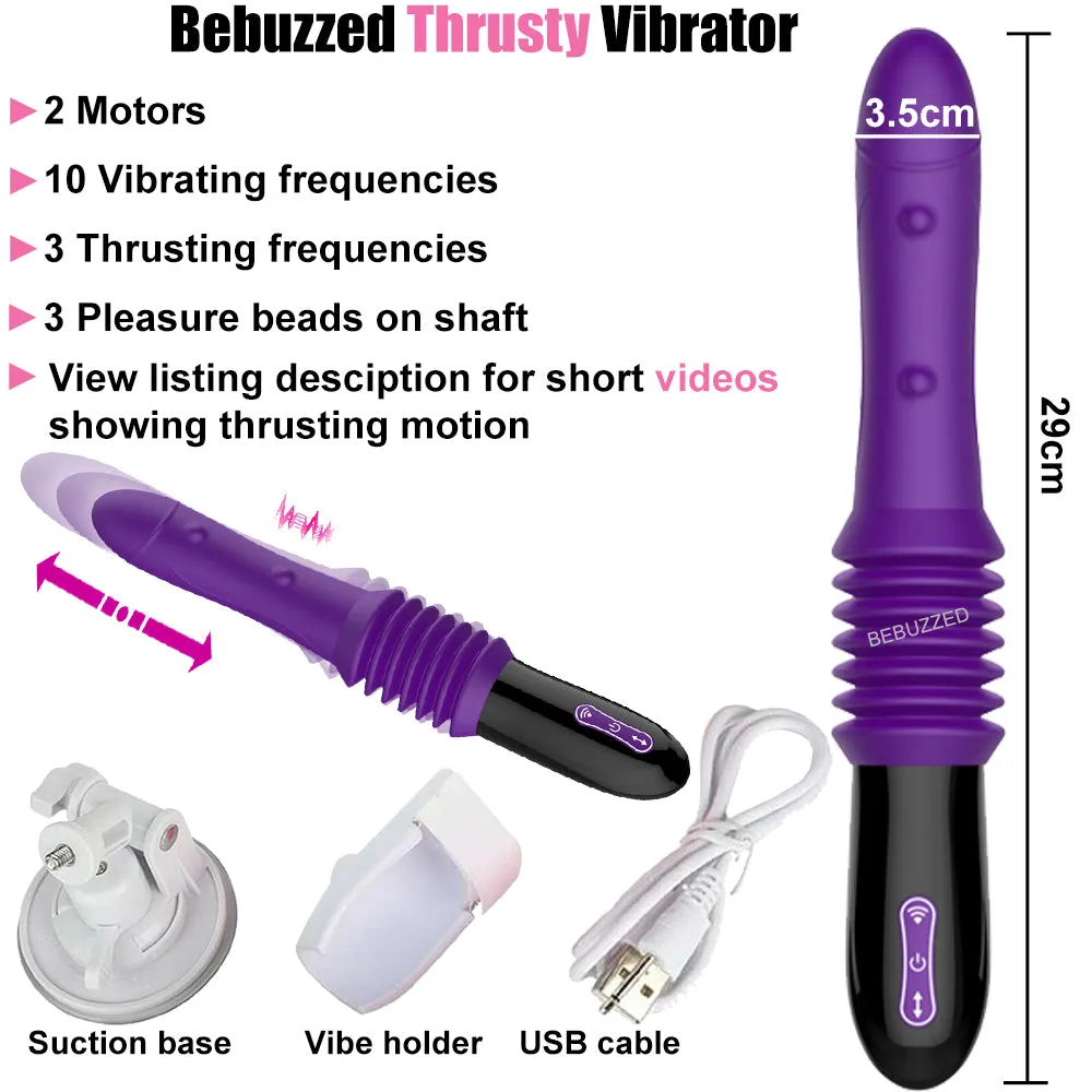 Thrusting Sex Machine Telescopic Automatic Dildo Vibrator Suction Cup Sex Toy