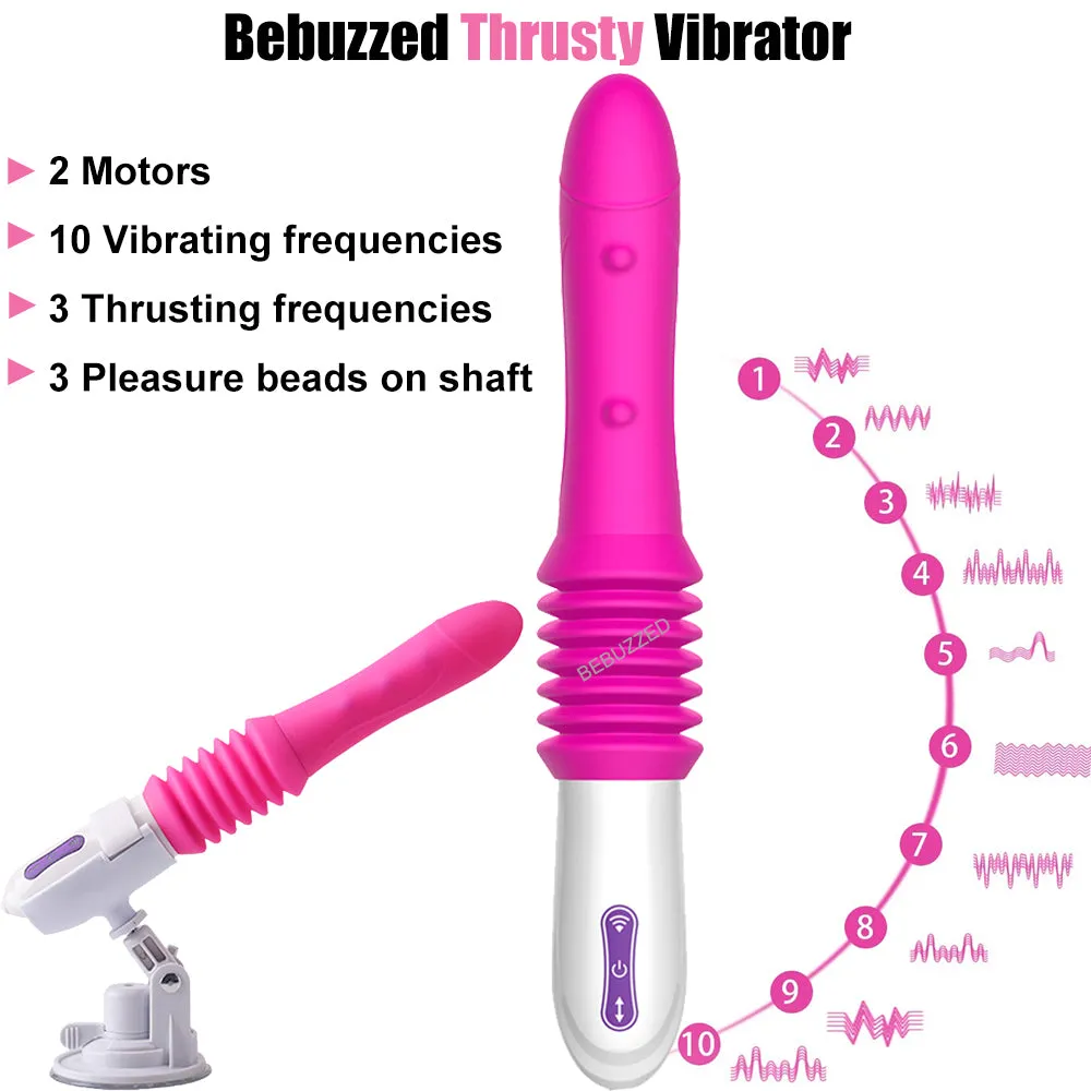 Thrusting Sex Machine Telescopic Automatic Dildo Vibrator Suction Cup Sex Toy