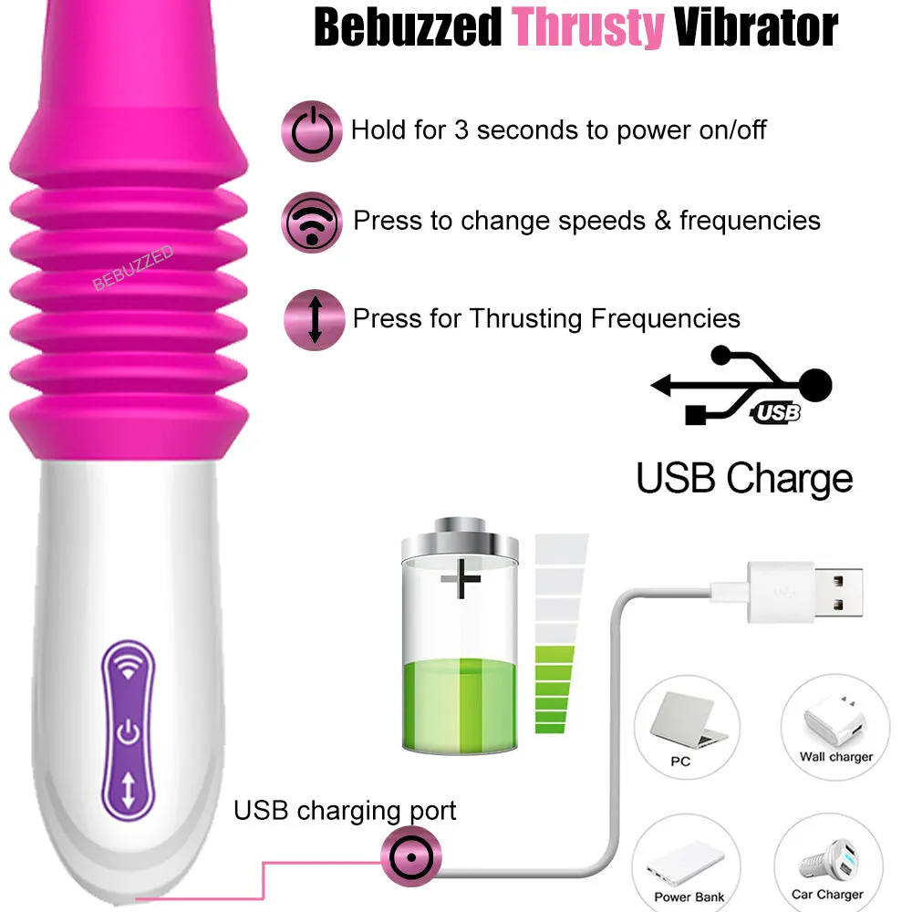 Thrusting Sex Machine Telescopic Automatic Dildo Vibrator Suction Cup Sex Toy