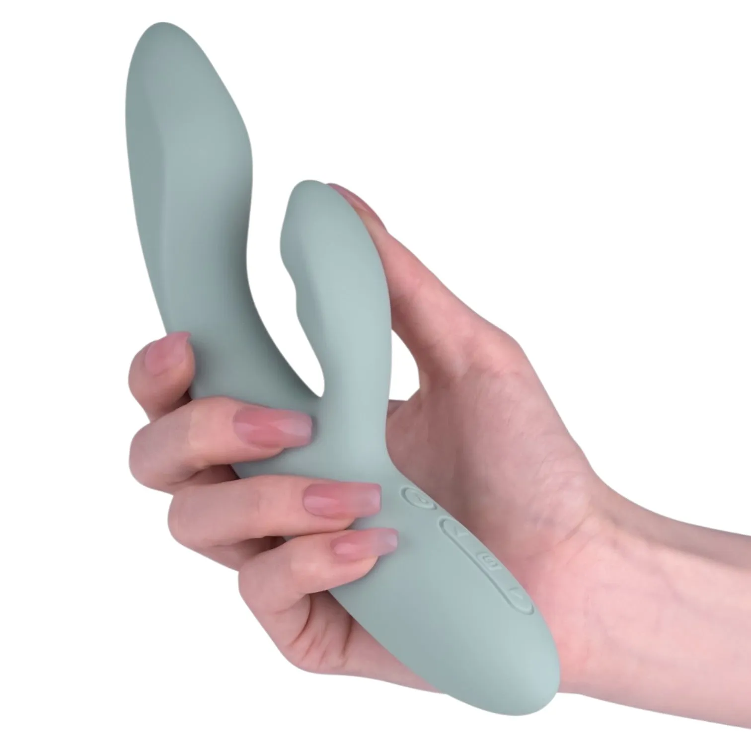 Vibrator rabbit SVAKOM CHIKA. pentru clitoris și punctul G. control prin aplicație. cu funcție de încălzire. 6 funcții de vibrație. verde