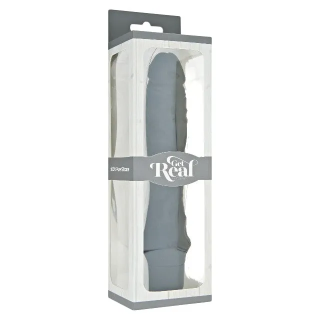 Vibrator TOYJOY Get Real - Classic Large Vibrator. din silicon. 7 funcții de vibrație. rezistent la apă. 24.9 cm. negru