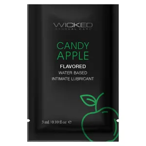 Wicked Sensual Care Aqua Water Based Lubricant - .1 oz Candy Apple