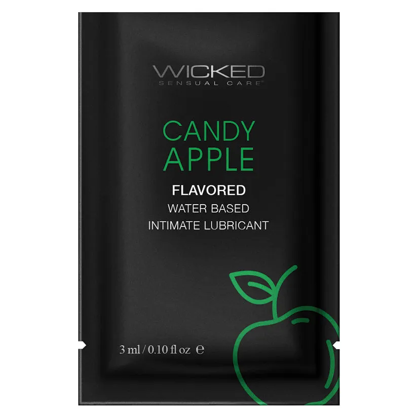 Wicked Sensual Care Aqua Water Based Lubricant - .1 oz Candy Apple