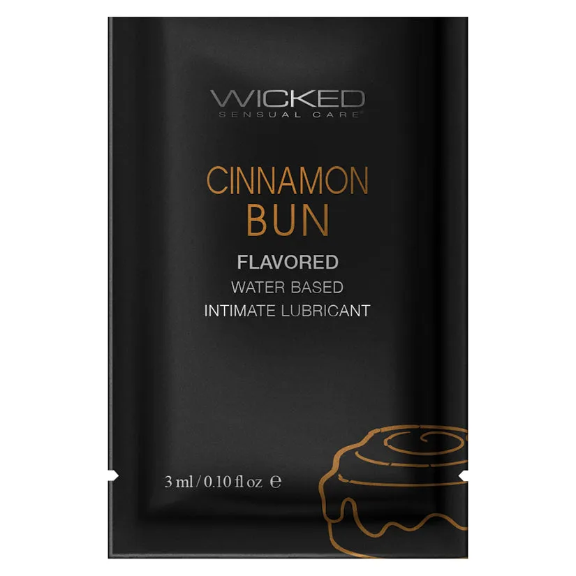 Wicked Sensual Care Aqua Water Based Lubricant - .1 oz Cinnamon Bun