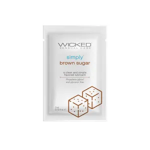 Wicked Sensual Care Simply Water Based Lubricant - .1 oz Brown Sugar
